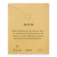 mom north star necklace, gold dipped