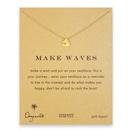 make waves smooth sailboat necklace, gold dipped