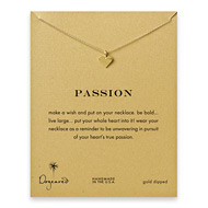 passion perfect heart necklace, gold dipped
