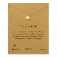 namaste buddha necklace, gold dipped