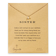 sister hummingbird necklace, gold dipped
