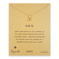 sex reminder necklace with gold dipped cherries