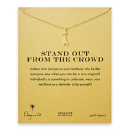 stand out from the crowd giraffe necklace, gold dipped