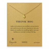 think big little acorn necklace, gold dipped