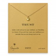 trust lock necklace, gold dipped