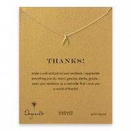 thanks! Wishbone necklace, gold dipped