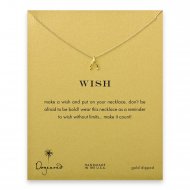 wish wishbone necklace, gold dipped