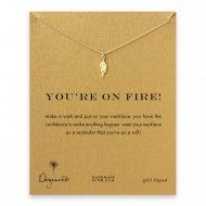 you're on fire! Torch necklace, gold dipped