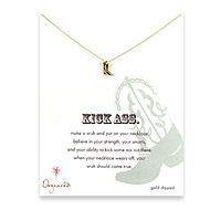 kick ass cowboy boot necklace, gold dipped