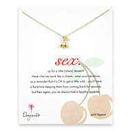 sex reminder necklace with gold dipped cherries