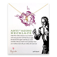 anti-aging reminder necklace with gold dipped genie lamp