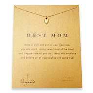best mom reminder necklace with gold dipped kind heart-18 inch