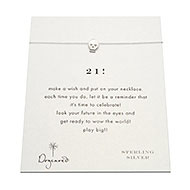 21! reminder necklace with sterling silver skull