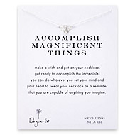 accomplish magnificent things reminder necklace with sterling silver bee