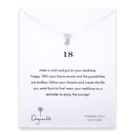 18 reminder necklace with sterling silver key to my heart charm