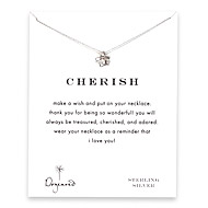 cherish plumeria necklace, sterling silver