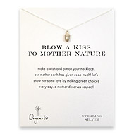 blow a kiss to mother nature reminder necklace with sterling silver acorn
