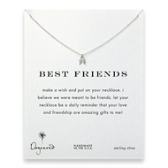 best friends teeny angel wings necklace, sterling silver