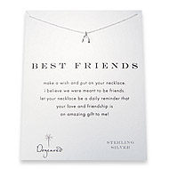 best friends reminder necklace with sterling silver wishbone