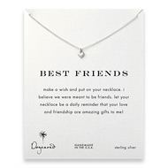 best friends cupid heart necklace, sterling silver