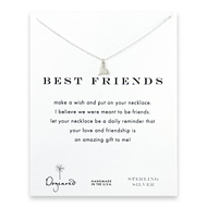 best friends loving heart necklace, sterling silver