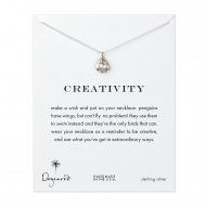 creativity penguin necklace, sterling silver