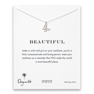 beautiful butterfly necklace, sterling silver