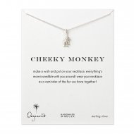 cheeky monkey, monkey necklace, sterling silver