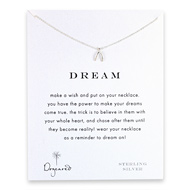 dream wishbone necklace, sterling silver