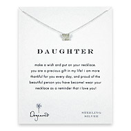 daughter reminder necklace with sterling silver butterfly