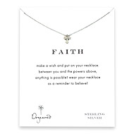 faith reminder necklace with sterling silver cross
