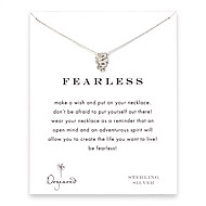fearless dragon necklace, sterling silver