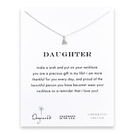daughter sideways heart necklace, sterling silver