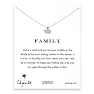family whale necklace, sterling silver