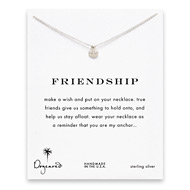 friendship smooth anchor necklace, sterling silver