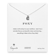 foxy reminder necklace with sterling silver fox