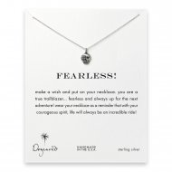 fearless! flower skull necklace, sterling silver