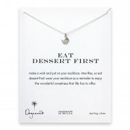 eat dessert first cupcake necklace, sterling silver