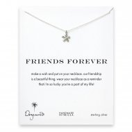 friends forever groovy flower necklace, sterling silver