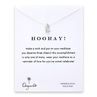 hooray reminder necklace with sterling silver monkey