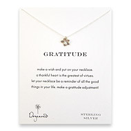 gratitude reminder necklace with sterling silver plumeria