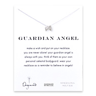 guardian angel, angel wings necklace, sterling silver