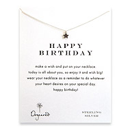 happy birthday teeny star necklace, sterling silver