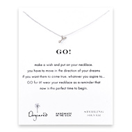 go! arrow necklace, sterling silver