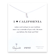 I love california necklace, sterling silver
