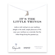 it's the little things sparrow necklace, sterling silver