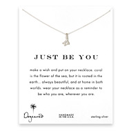 just be you coral branch necklace, sterling silver