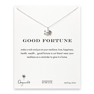 good fortune piggy bank necklace, sterling silver