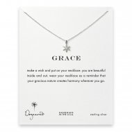 grace star flower necklace, sterling silver