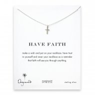 have faith simple cross necklace, sterling silver